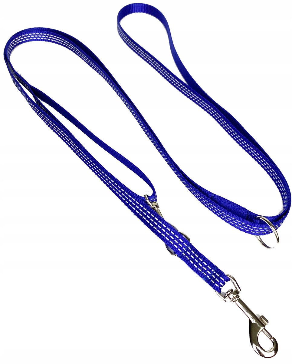 Verstelbare Hondenlijn Reflecterend 135-250cm/16mm Blauw