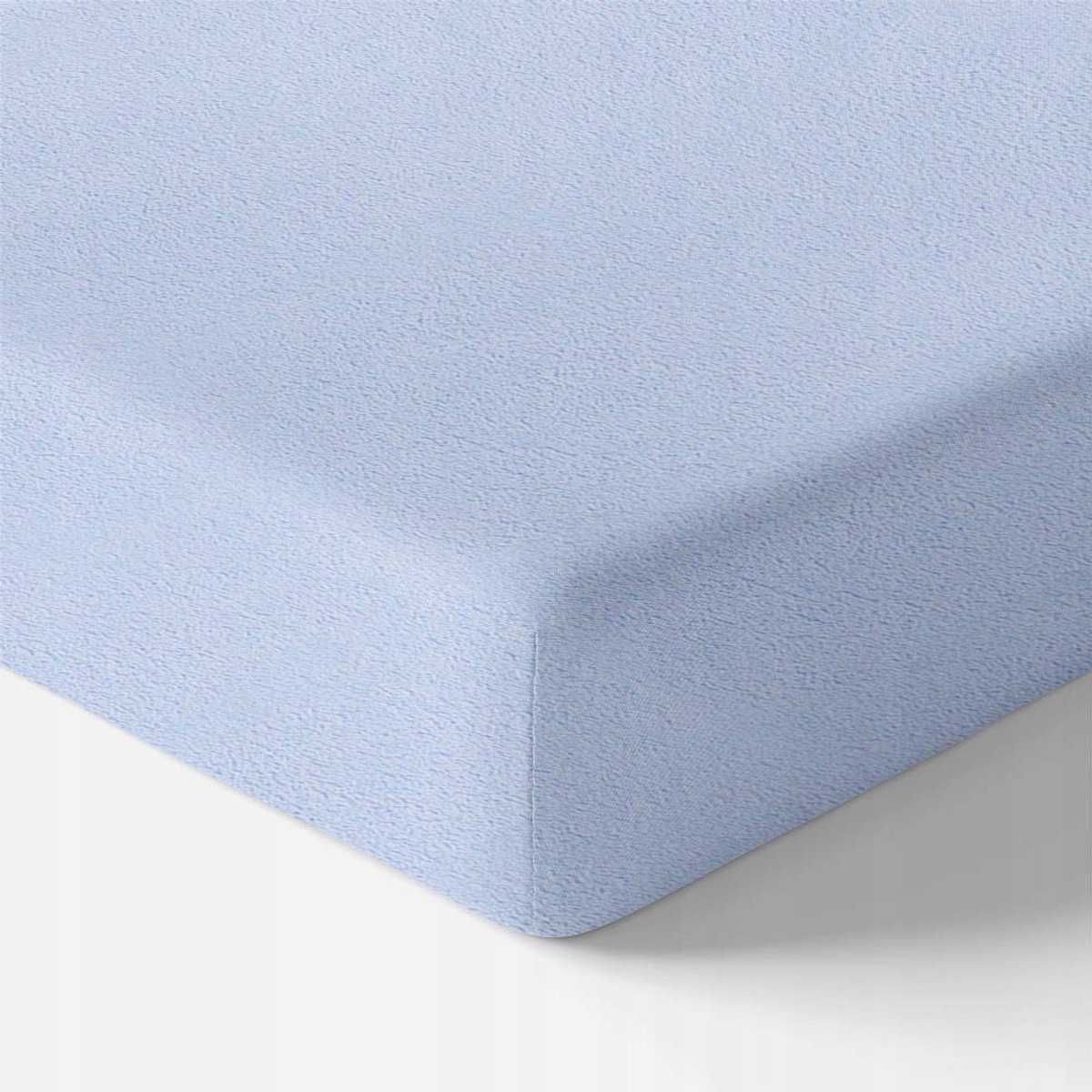 Badstof hoeslaken met elastiek 120x60 cm - Blauw
