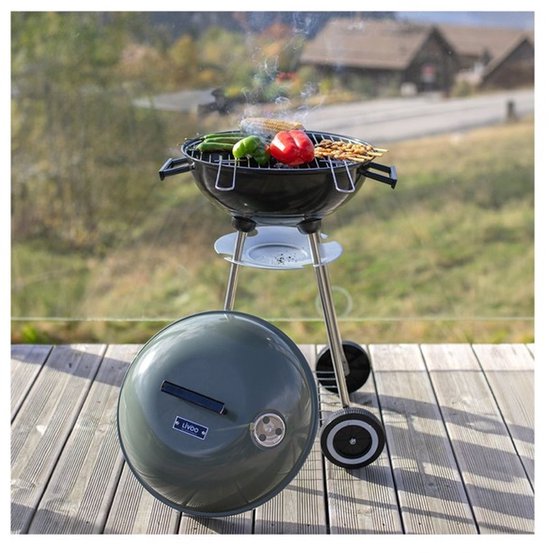 Houtskoolbarbecue - LIVOO - DOC172K - Ø 41 cm - Verchroomd stalen rooster - Hoogte 69,5 cm - Handgrepen - 2 tandwielen van Merkloos — afbeelding 2