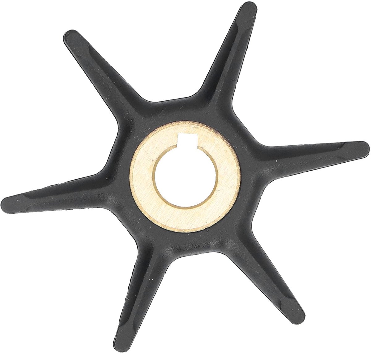 Dailygoods- Waterpomp Impeller Vervangingsonderdeel - Geschikt voor Johnson 2-Takt Buitenboordmotoren - Eenvoudig te Installeren - Corrosiebestendig - Hoogwaardige Rubber en Messing Materialen - Waterpomprotor