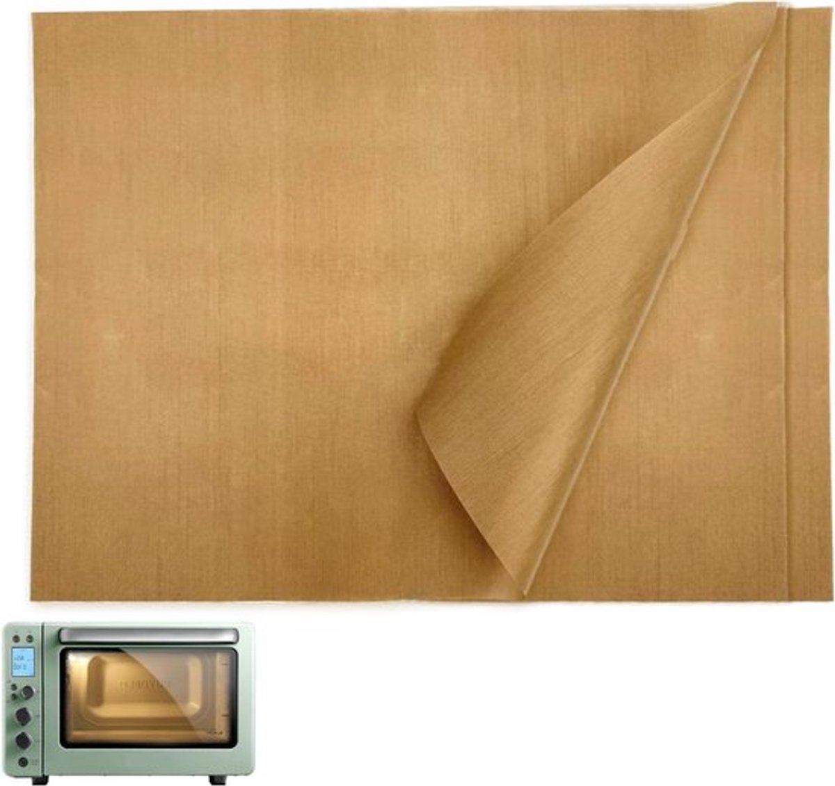 Herbruikbaar bakpapier voor oven en grill, set van 3, antiaanbaklaag, 260°C hittebestendig - 40x60 cm
