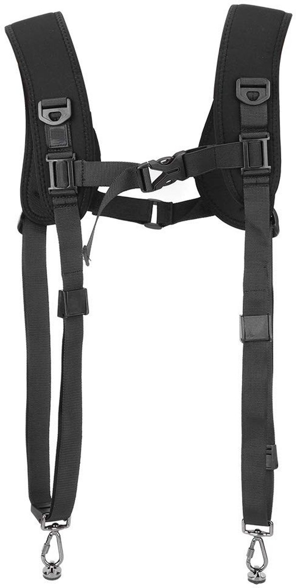JHUBERS- Schouderriem Schokabsorptie - Dubbele Camera - Draagbare Snelsluiting - Zacht/Stevig - Nylon/Metaal - Multifunctionele Koppeling - Camera Strap