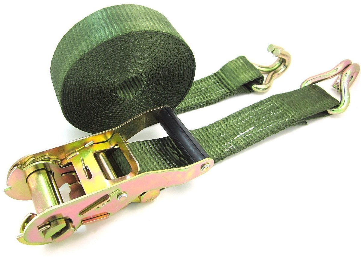 ZEYNOMAX- Spanband Heavy Duty - Spanband met Ratel - Sjorband - 6.600 lbs - 196 Inch - Schokbestendig Polyestervezel - Transportband