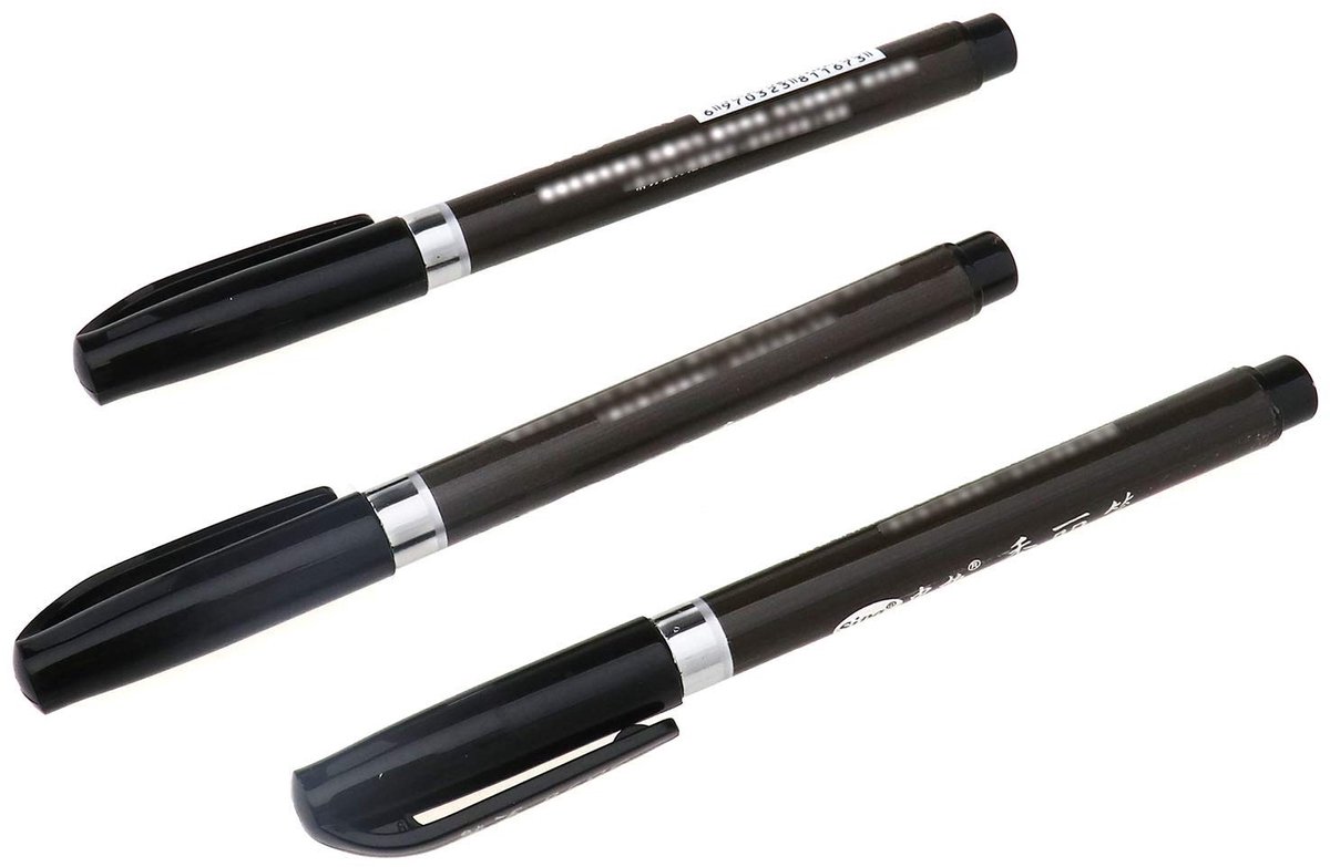 JHUBERS- Kalligrafie Pennen 3 Stuks - Zachte Tip - Handlettering - Chinese Kalligrafie - Niet-giftige Inkt - Hoogwaardige Kwaliteit - Schrijfpennen