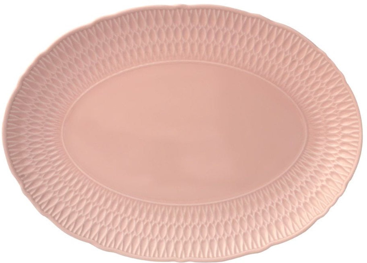 Ovaal Dienblad Sofia Roze Ćmielów - 34 cm