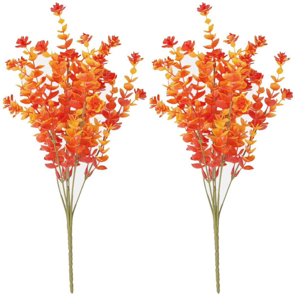 JHUBERS- Kunstbloemen Herfstdecoratie - Kunstbloemen Eucalyptus - Kunstbloemen Voor Binnen/Buiten - Herfstboeket - Decoratieve Bloemen - Realistisch Uiterlijk - Nep Bloemen