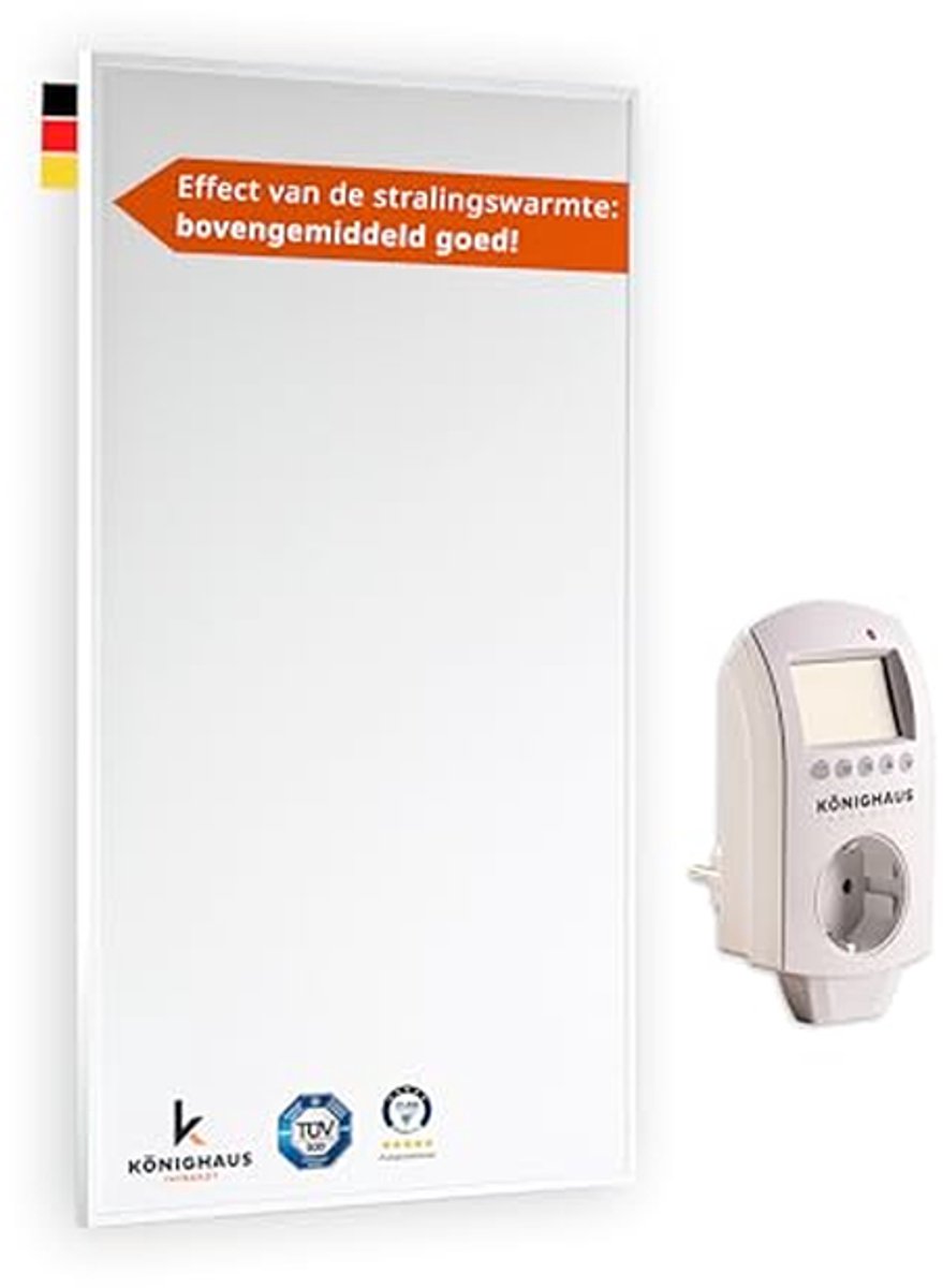 Infrarood Verwarmer - Wandpaneel - Ruimte Verwarmen - Thermostaat Inclusief - 800 Watt - Wit