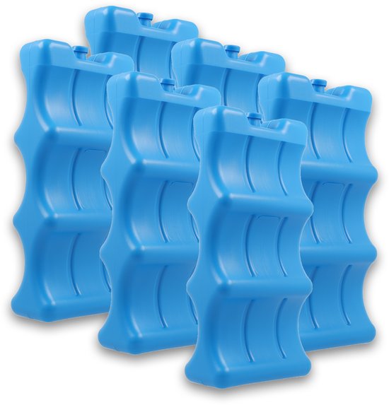 DULA Koelelementen voor blikjes - Blauw - Blikken koelelement voor koelbox en koeltas - 6 stuks - 10.5 x 22 x 5 cm van DULA — afbeelding 3