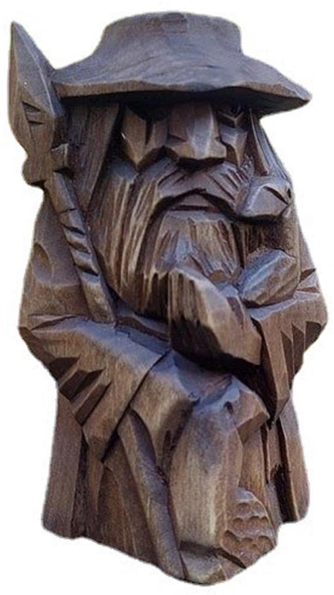 Dailygoods- Odin Standbeeld Harsmateriaal - Beeldjes Decoratie - Beelden voor Binnen - Viking Sculptuur - Noordse Ornamenten - Ambachtelijk Vakmanschap - Beeldje