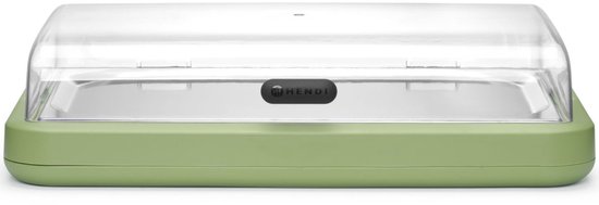 HENDI Koelvitrine GN 1/1 - polypropyleen, rvs, koelelement - 59,3x38,9x14,7 cm - groen - buffet van Merkloos — afbeelding 5