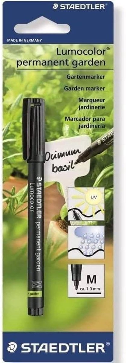Permanente Marker Pen - Outdoor Stift - Tuin Labels - UV Bestendig - Set van 3 - Zwart