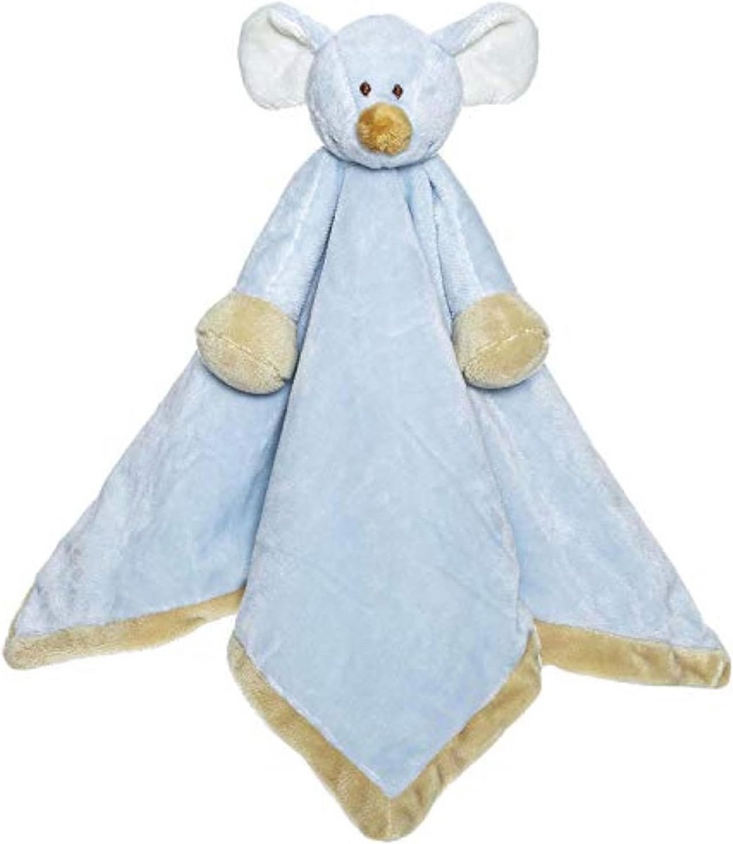 Knuffeldoek Baby - Knuffelmuis Zacht - Troosten Spelen - Extra Zacht Materiaal - 35x35 cm - Blauw