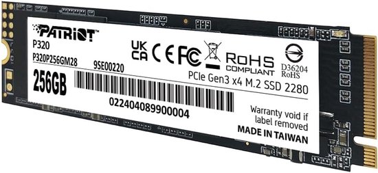 Interne SSD - Opslag Schijf - Sneller Werken - NVMe PCIe Gen3 - 256 GB - Zwart — afbeelding 4