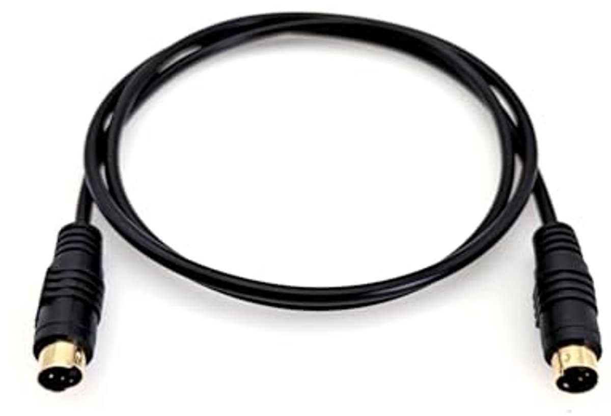 S-Videokabel - SVHS Kabel - Video Overzetten - Vergulde Connectoren - 1 Meter - Zwart