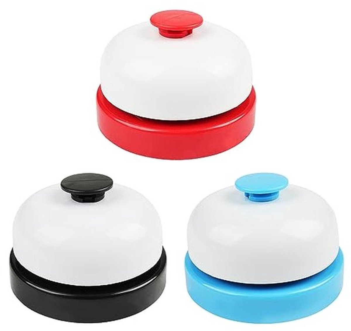 Receptie Bellen - Tafelklok Set - Service Vragen - Roestvrij Staal - 3 Stuks - Assorti