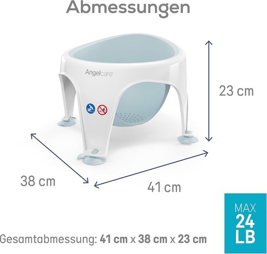 Badring Baby - Badering Zitje - Veilig Baden - Ergonomische Pasvorm - 37 x 37 cm - Lichtblauw — afbeelding 2