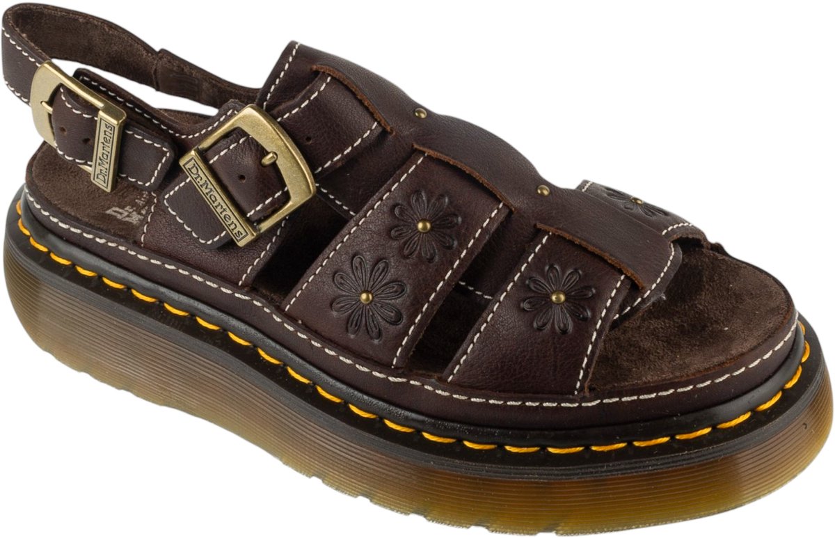 Dr. Martens Wrenlie Open Platform Sandals Vrouwen Sandalen Bruin