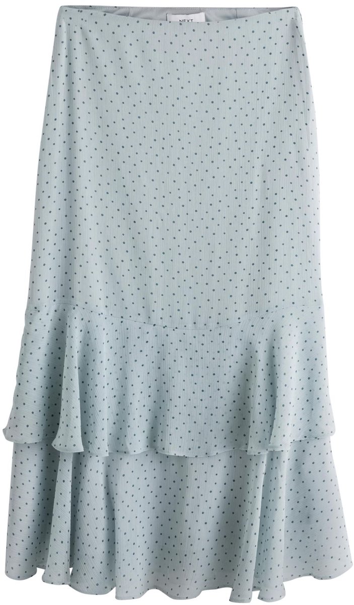 Next - Dames - Midirok met ruches - Blauw