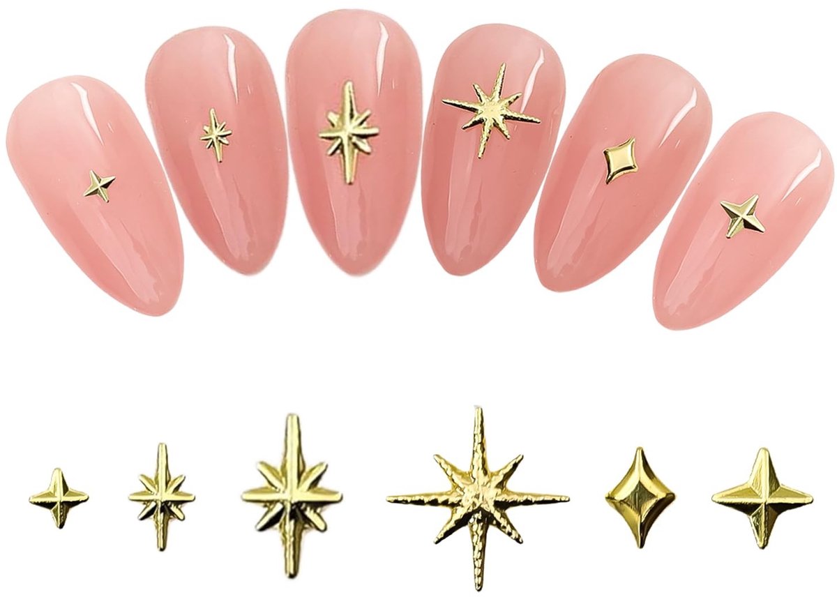 Dailygoods - 1000 Stuks Gouden Ster Nagelbedels voor Nail Art