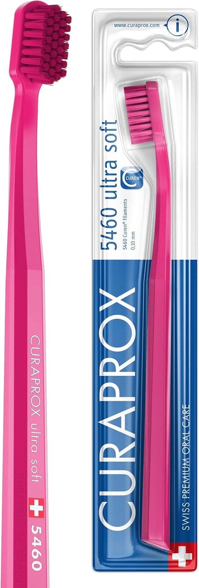 Ultrazachte Tandenborstel - Zachte poetsen - Tandvleesverzorging - 3960 ultrafijne filamenten - Single Pack - Magenta