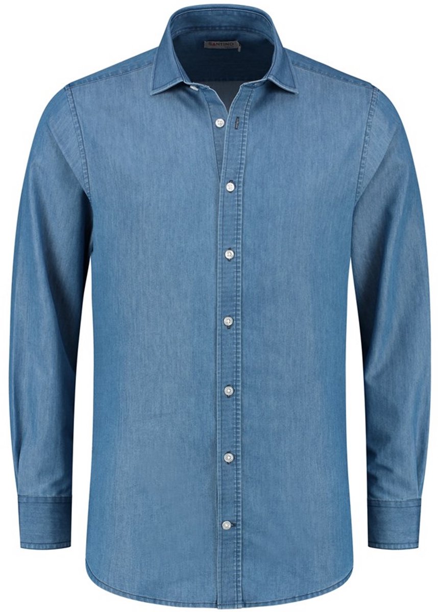 SANTINO FELIX Overhemd donkerblauw/blauw / L