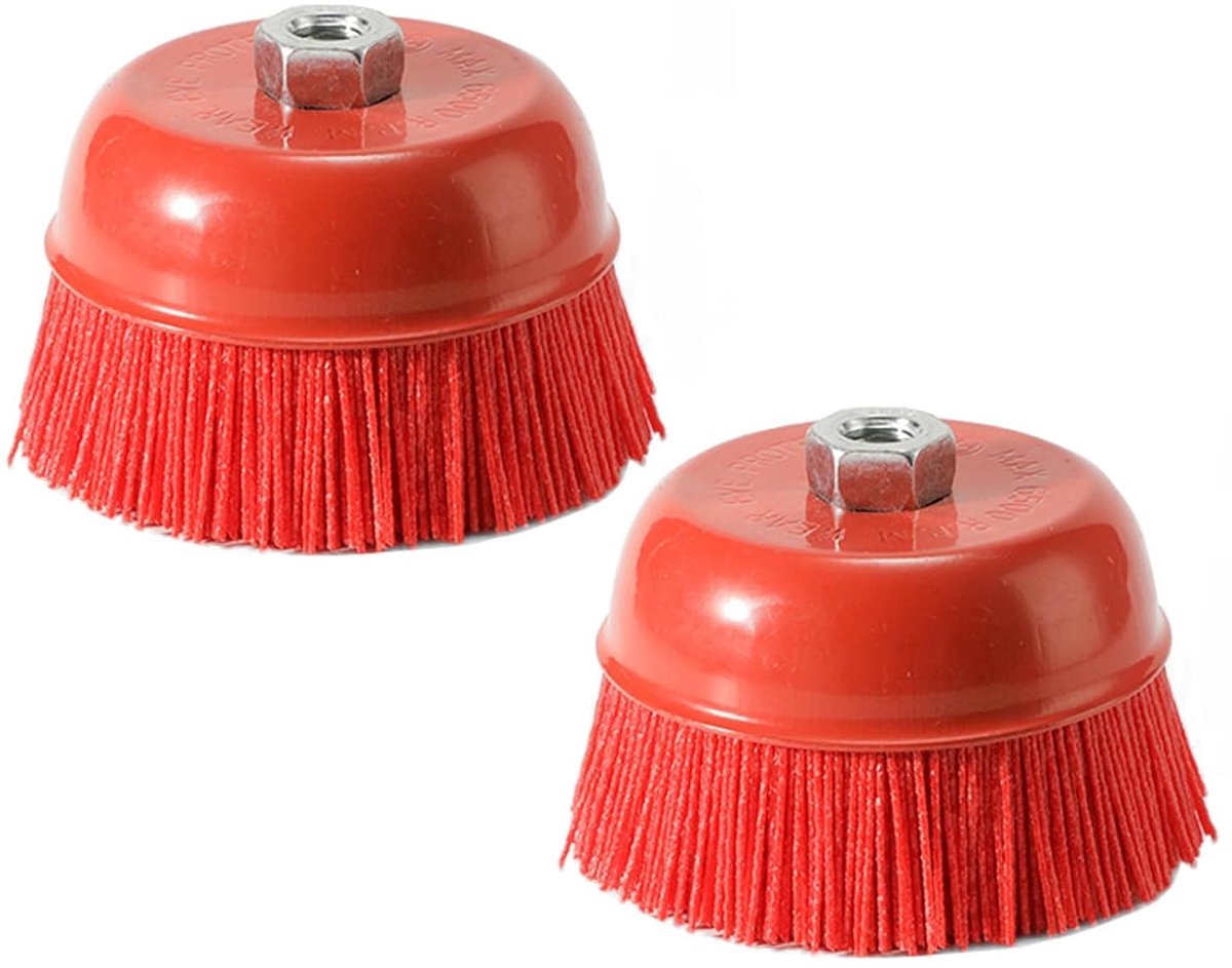 Schroefdraad Borstels - Boor Borstels - Metaal Reinigen - Dubbellaags Proces - 75 mm M14 - Nylon