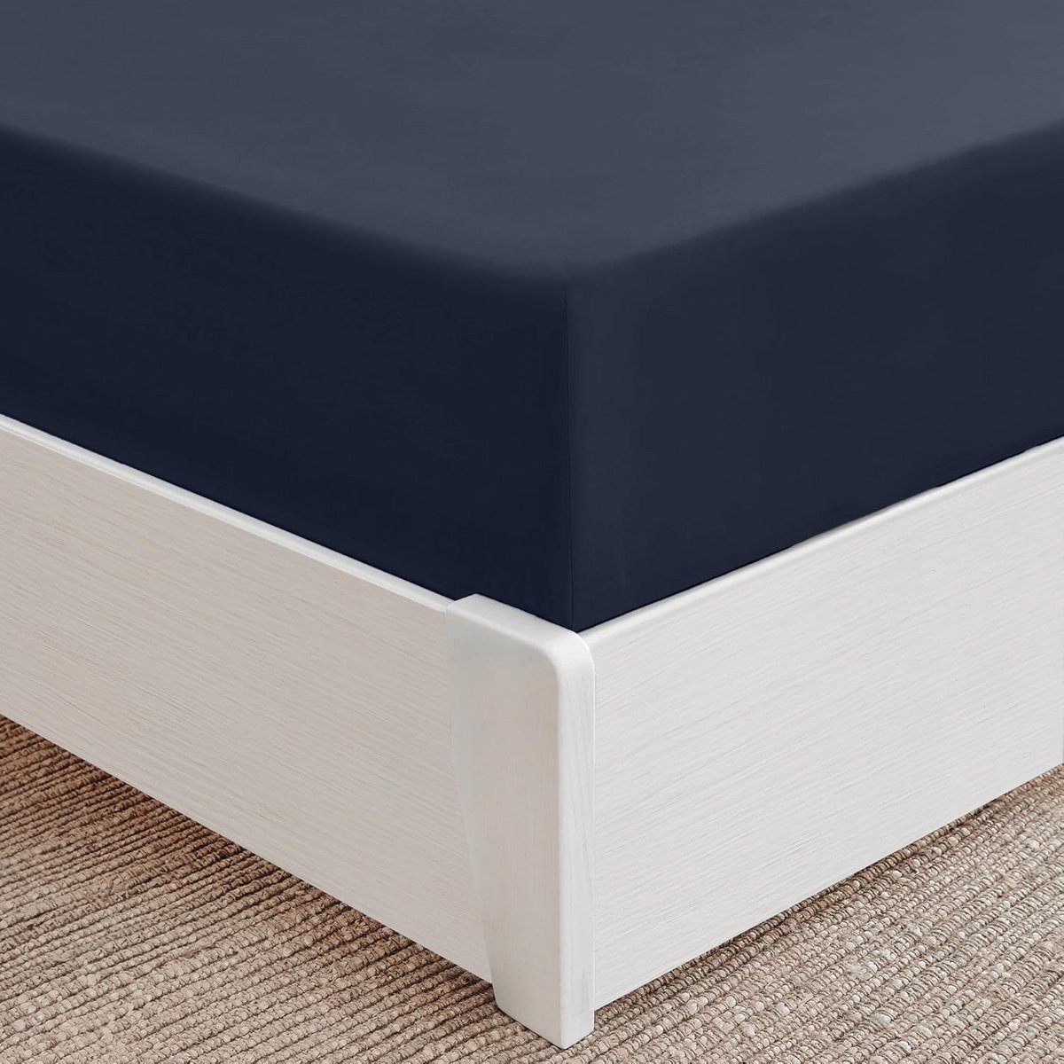 Hoeslaken - Beddengoed - Comfortabel slapen - Diepe matrassteun - 180x200 cm - Marineblauw