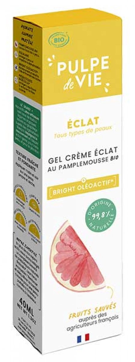 Pulpe de Vie Éclat Gel Crème Pamplemousse Bio 40 ml
