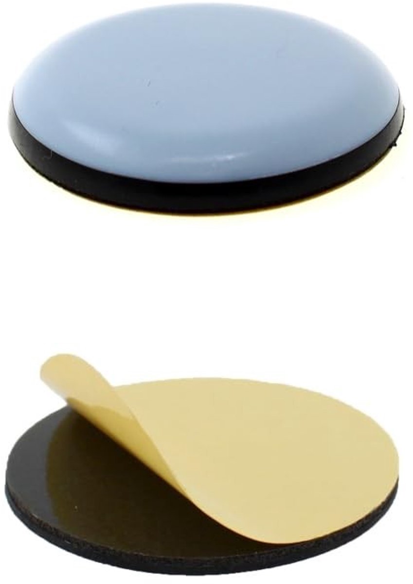 Meubelglijders Teflon - Zelfklevend - 63 mm - Verpakking van 4 - Ultra laaglittend - Vloerbescherming - Meubelbeschermers