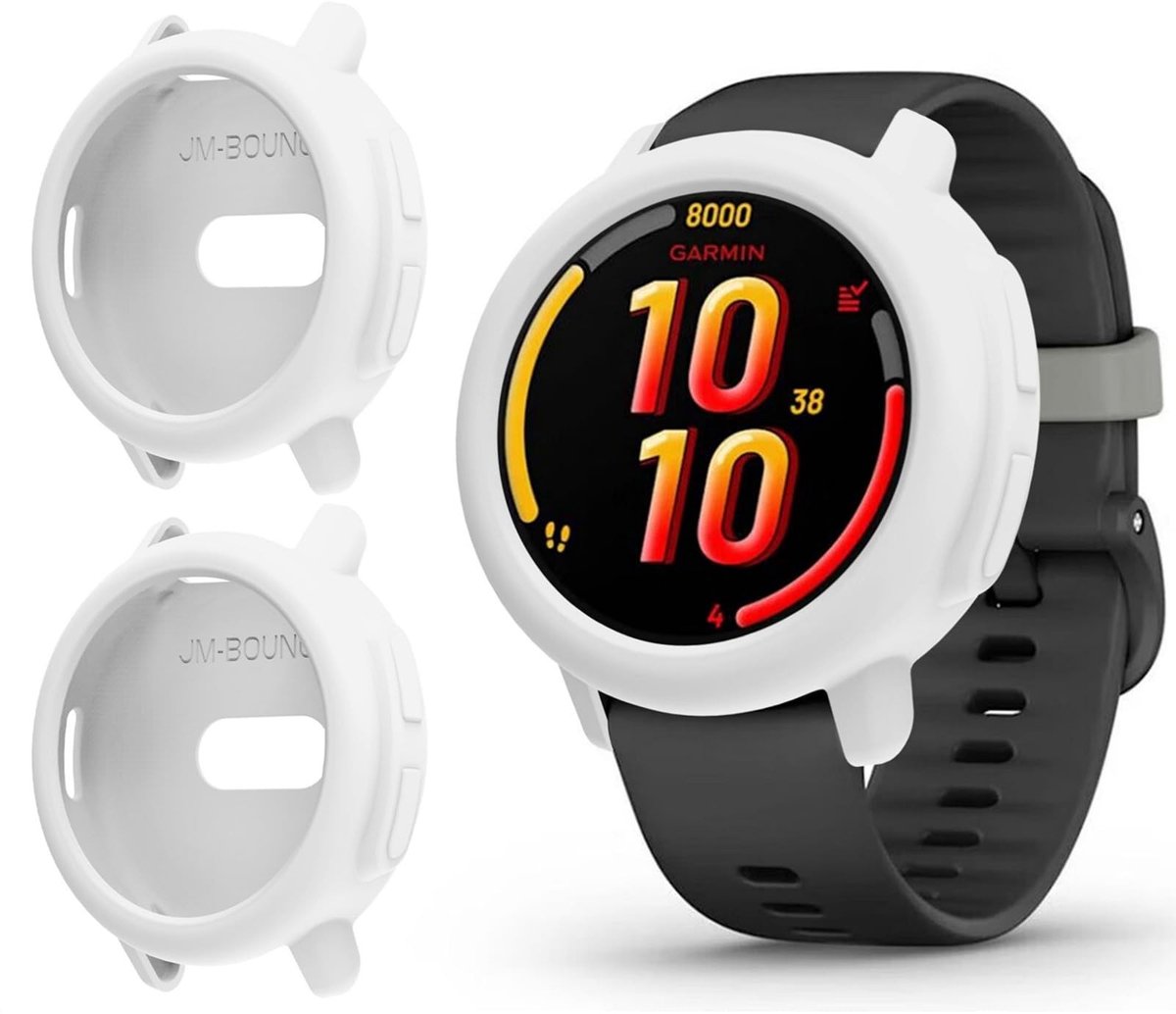 NTH products - Zachte TPU Siliconen Beschermhoes voor Garmin Bounce 2, 2 Stuks Wit