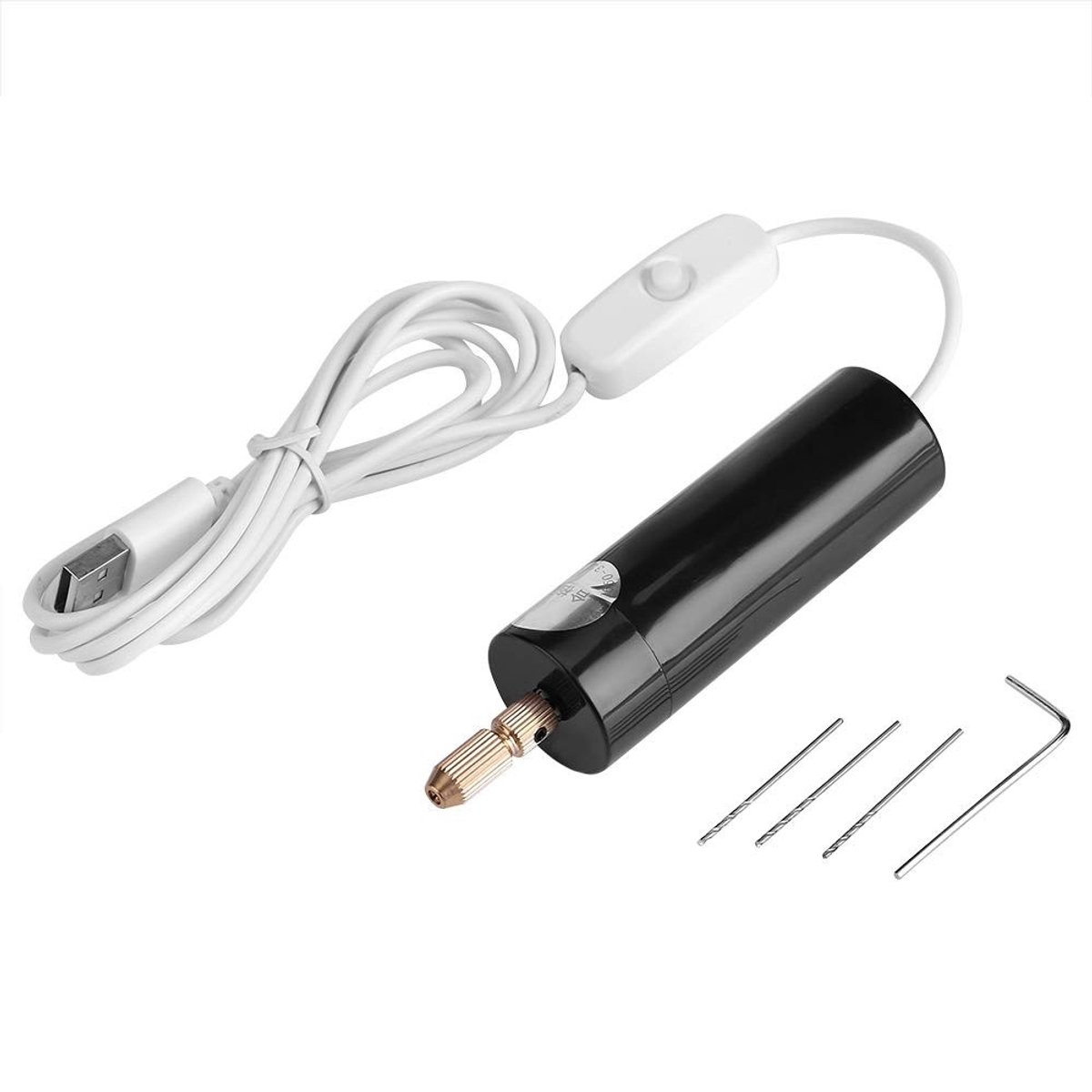 NTH products - Mini-elektrische Boormachine - Handboormachine voor Knutselen - Lichtgewicht en Draagbaar - Zwart - Geschikt voor Hout en Metaal - Inclus...