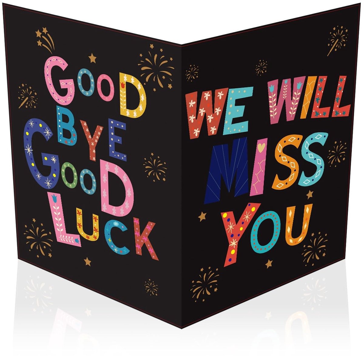 Dailygoods- Afscheidswenskaart 28x44cm - Wenskaart voor Collega's - Veelkleurig Karton - Inclusief Envelop - Grappig Ontwerp - Handtekeningkaart
