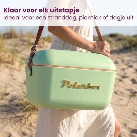 Polarbox - Koelbox - met Schouderband - Olijf Goud - 20 Liter - 45x30x(H)28cm van Polarbox — afbeelding 4