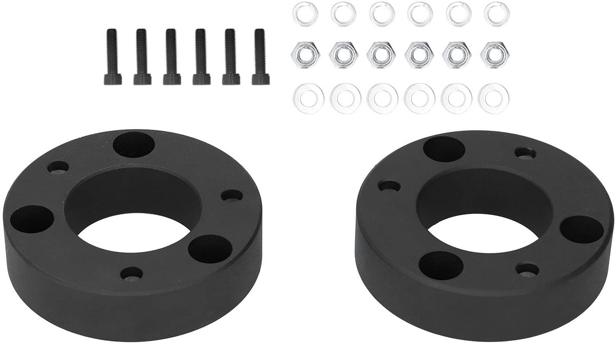 Dailygoods- Leveling Kit 2,5 inch - Front Lift - Koolstofstaal - 4WD/2WD 2004-2018 - Eenvoudig te installeren - Inclusief bevestigingsschroeven - Ophangingskit