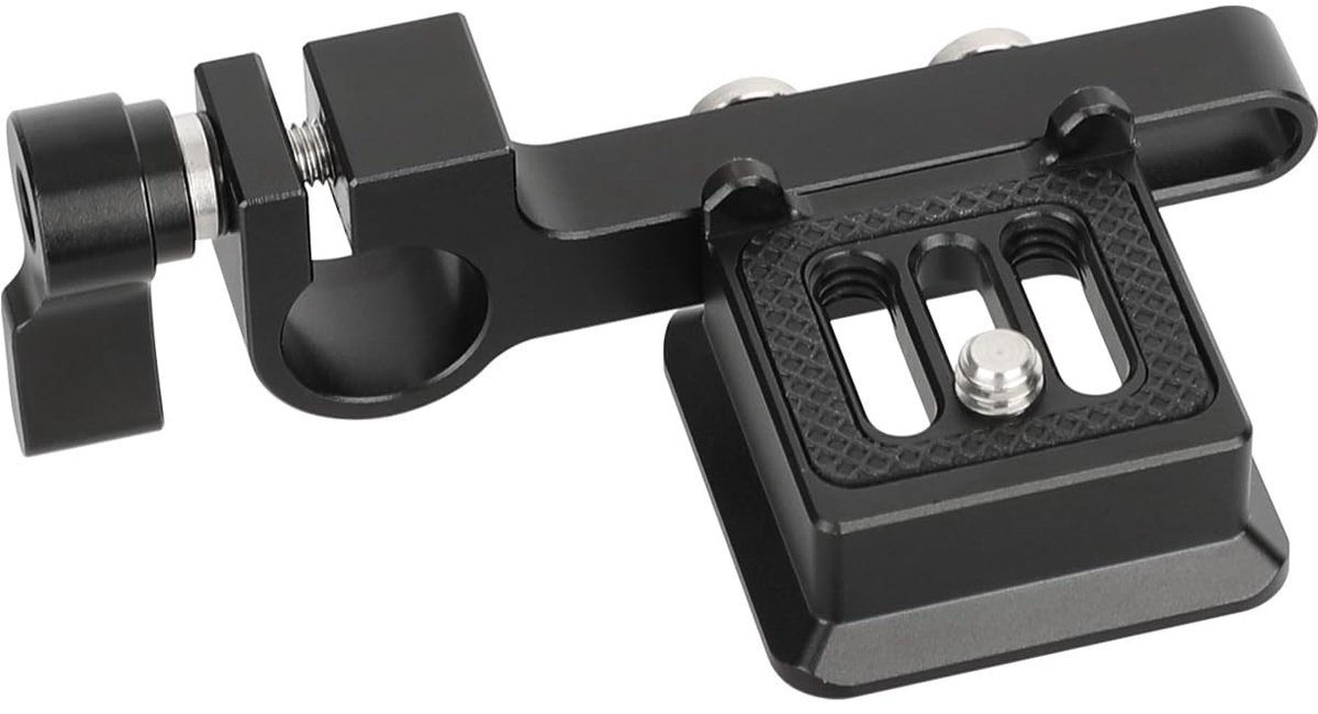 Dailygoods- Snelwisselplaat Arca-type 15 mm stangklem - Bevestiging voor spiegelloze camera's - Aluminium - Lichtgewicht 69 g - Inclusief inbussleutel - Bidirectioneel - Camera Plaat