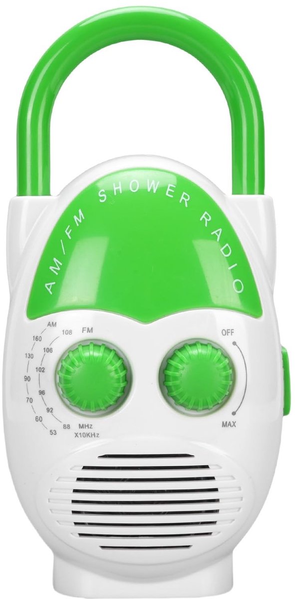 Dailygoods- Doucheradio Waterdicht IPX5 - Draagbare Radio - AM/FM Radio - Ingebouwde Luidspreker - Verstelbaar Volume - Geschikt voor Badkamer