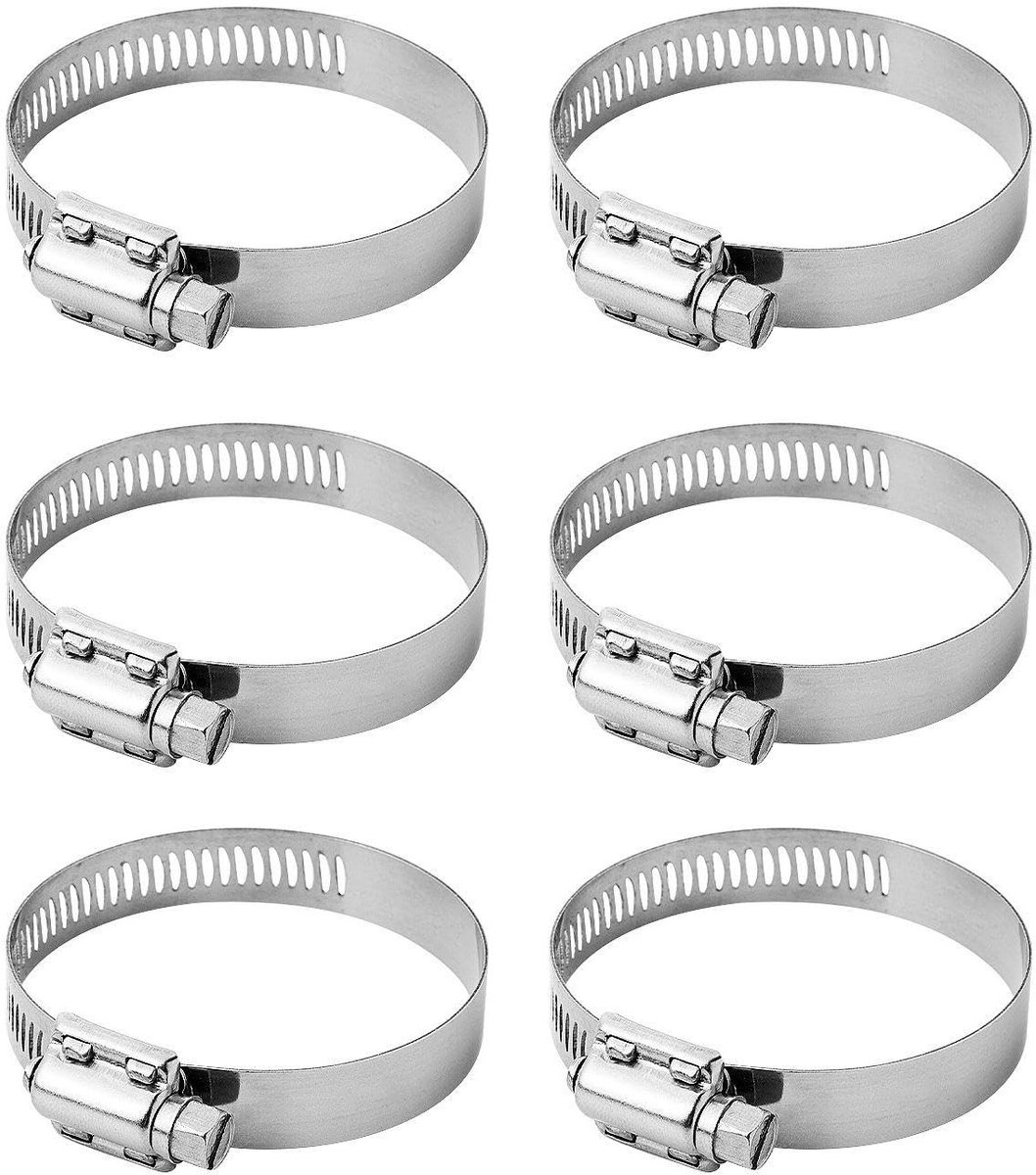 Dailygoods- Slangklemmen Set van 6 - Roestvrij Staal - Verstelbaar - Corrosiebestendig - Inbouwdiameter 118-140 mm - Multifunctioneel - Buisklem