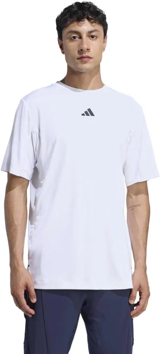 Adidas D4t Primelift 3 Stripes T-shirt Met Korte Mouwen Man Wit