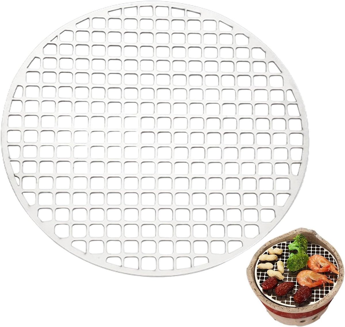 Roestvrij Grillrooster - Barbecue Onderdeel - Outdoor Koken - Antiaanbaklaag - 166 cm - Zilver