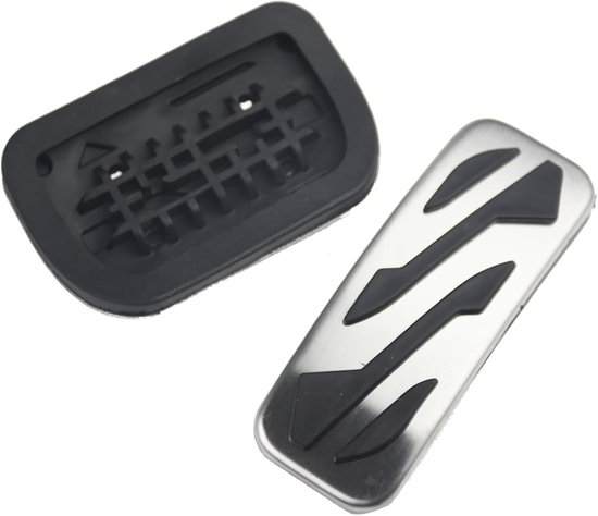 Pedaalhoezen Set - Auto Pedaal - Veiliger Rijden - Antislip Rubber - One Size - Zilver — afbeelding 2