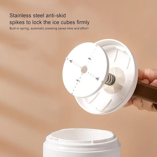 Crushed Ice Machine - Handheld Crushed Ice Machine, Handheld Handheld - Ice Shaver, Snow Cone Manufacturer With Transparent Cool Box, Humani Design Home Smoothie Machine — afbeelding 4