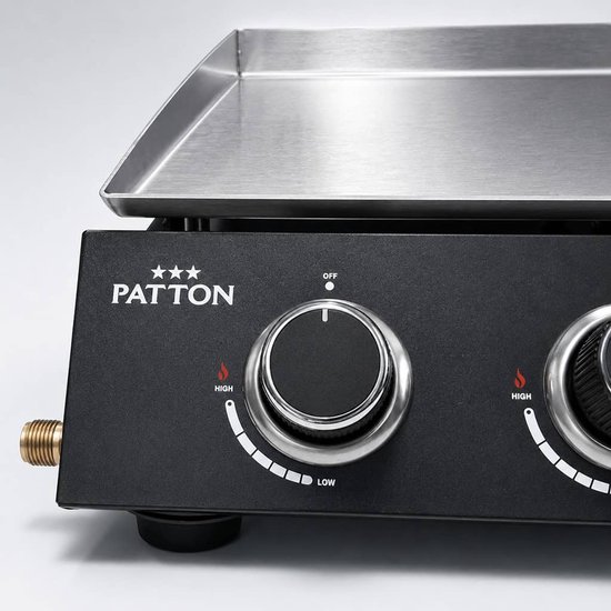 Patton Vigor A300 Plancha Gasbarbecue met RVS Bakplaat - 3 Branders van Patton — afbeelding 3