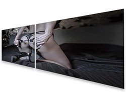 Canvas Schilderij - Wanddecoratie Kunstprint - Slaapkamer Decoratie - Provocerend Artistiek Motief - 160x40cm - Niet gespecificeerd