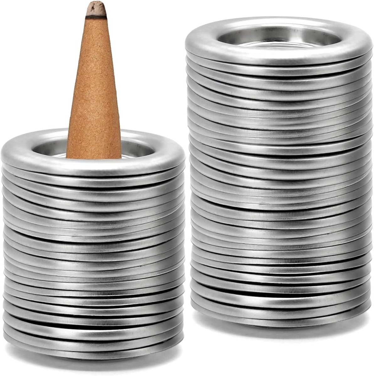 50 Stuks Incense Cone Houder voor Desktop - Metaal Incense Plate en Rookplaat voor Geurige Sticks en Kegels