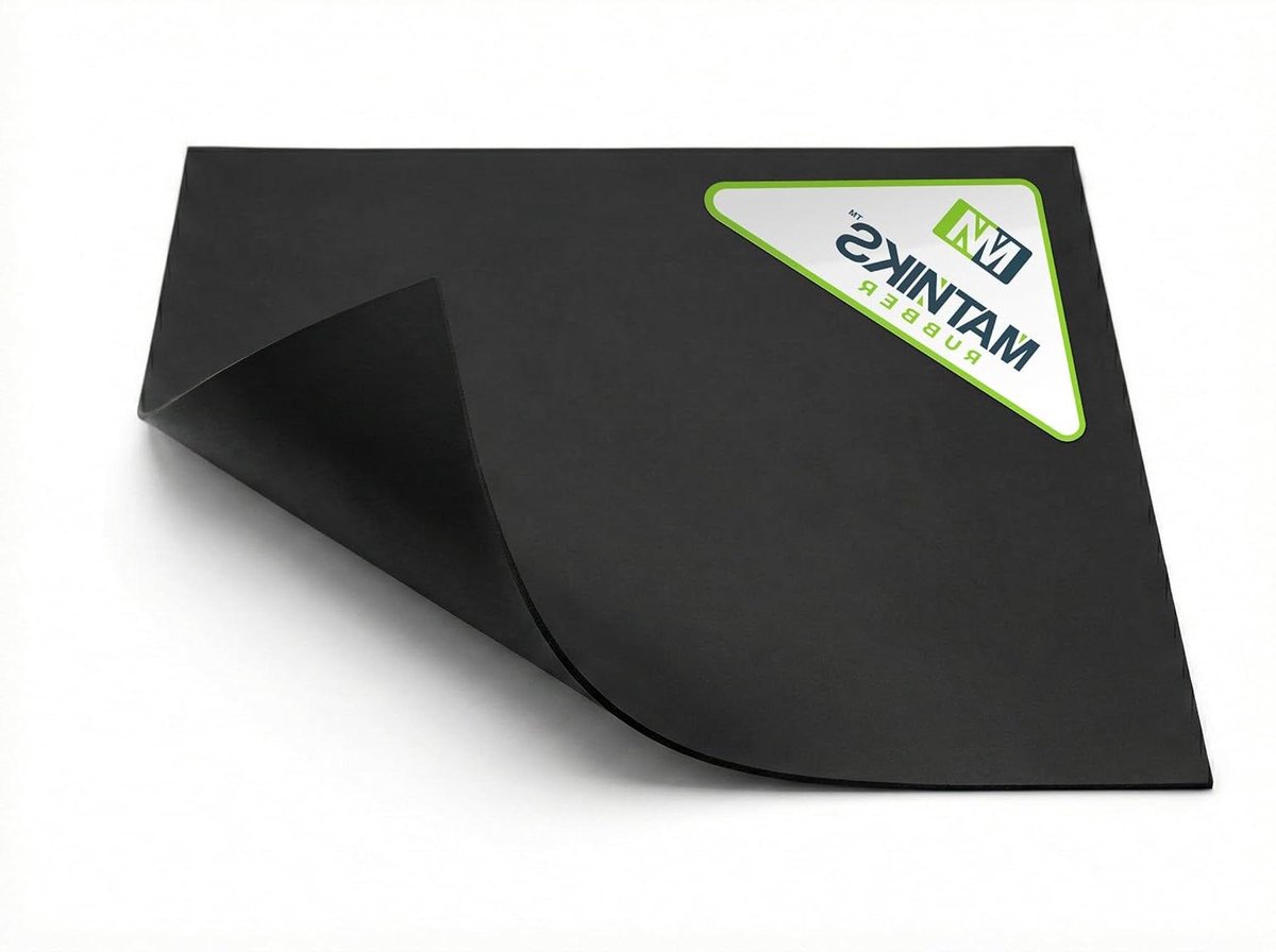 Rubberen Plaat - Neopreen Mat - Doe-het-zelf Projecten - Hoge Kwaliteit Materiaal - 30x30 cm - Zwart