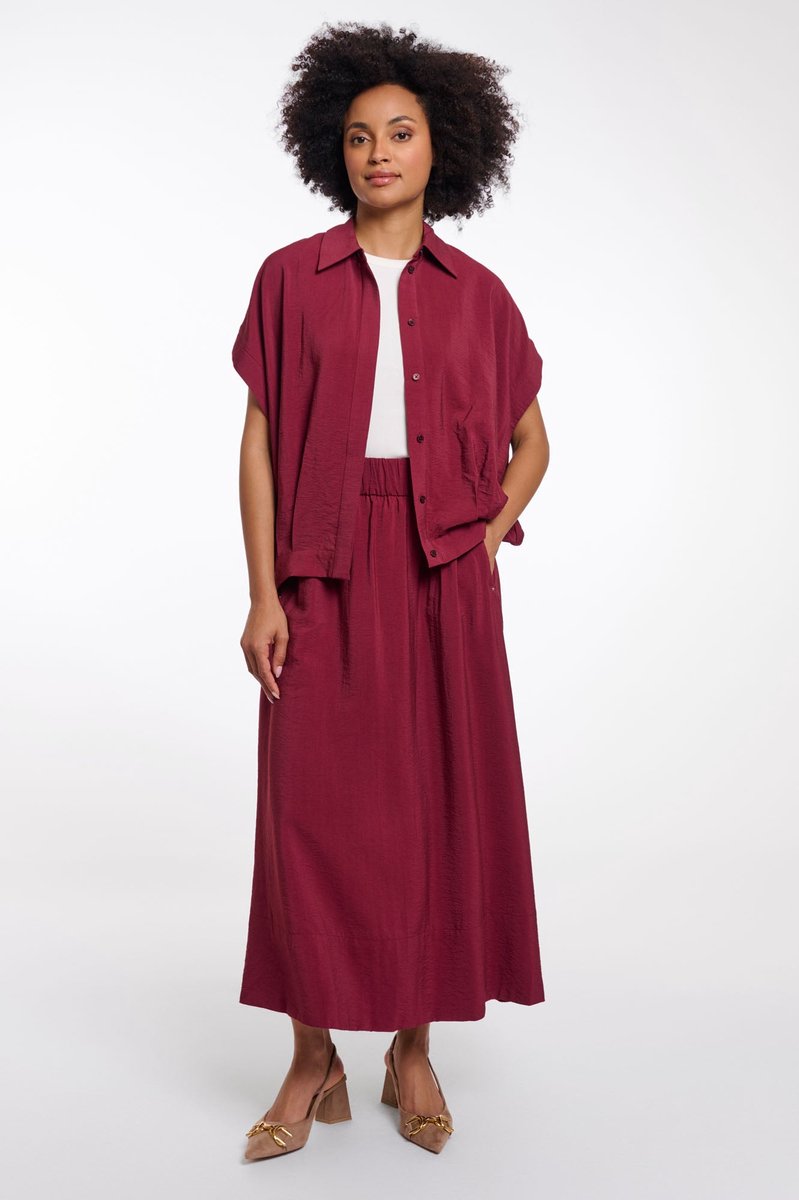 Rino & Pelle Rokken - Tosca midi skirt - Bordeauxrood