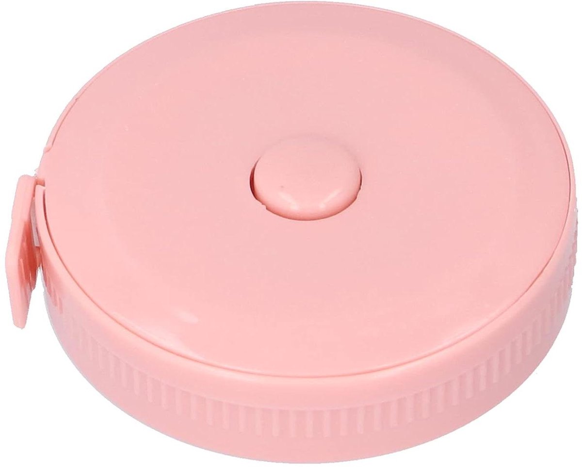 Intrekbaar Meetlint - Naai meetlint - Lichaamsafmetingen Meten - Dubbel Meetsysteem - 150 cm - Roze