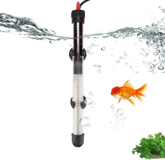 Aquarium Verwarmer - Verwarmingsstaaf - Water Temperatuur - Dubbele Waterdichte Bescherming - 200 W - Zwart