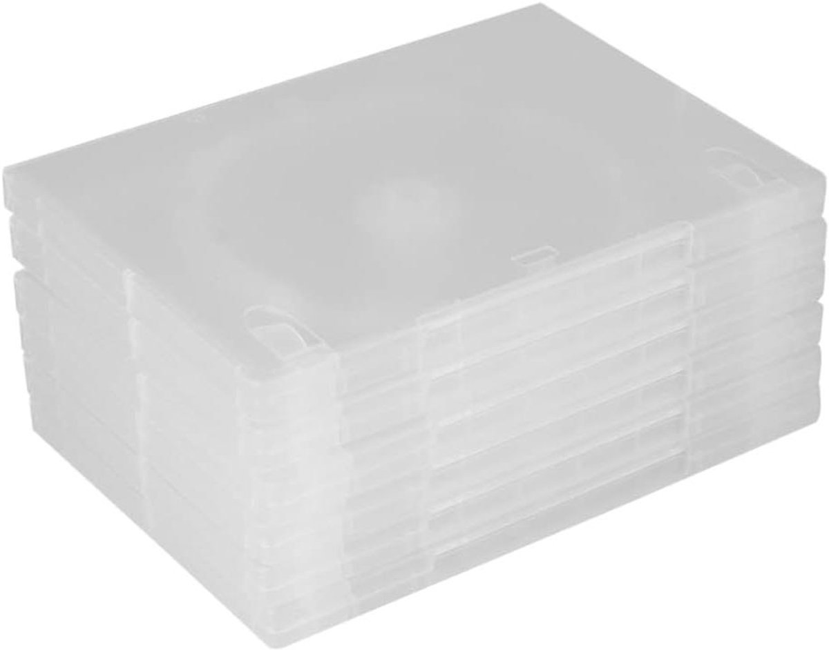 Cd Opbergdozen - Dvd Hoezen - Media Opslag - Aparte Compartimenten - 6 Stuks - Transparant