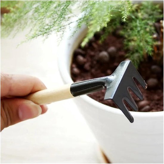 Mini Tuingereedschap Set - Bonsai Gereedschap - Planten Verzorgen - Houten Handvat - 3 Stuks - Niet Gespecificeerd van MINI — afbeelding 5